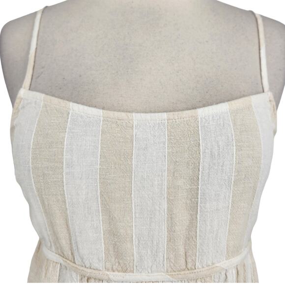 Cloth & Stone Striped Tiered Linen Blend Maxi Dress - Cottage Boho Western - Picture 6 of 7